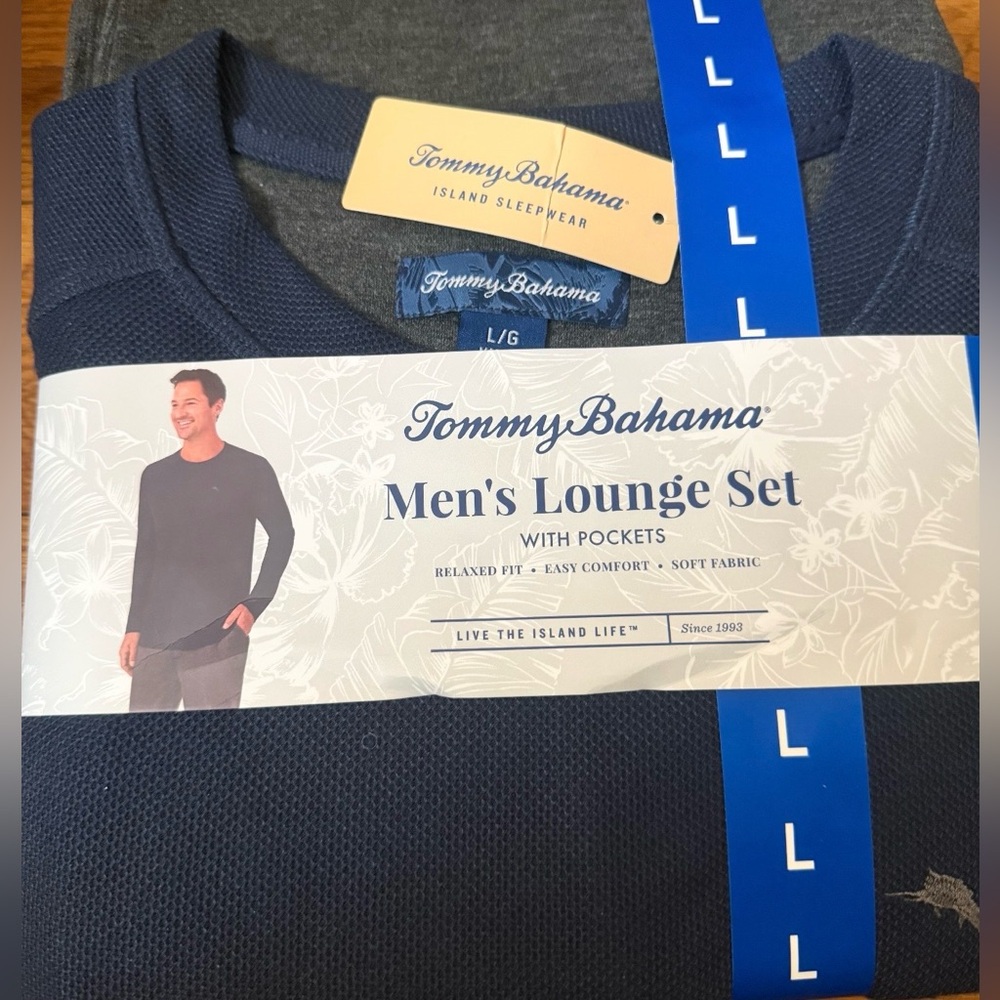 New NWT Tommy Bahama Grey Lounge Set 2-Piece Set